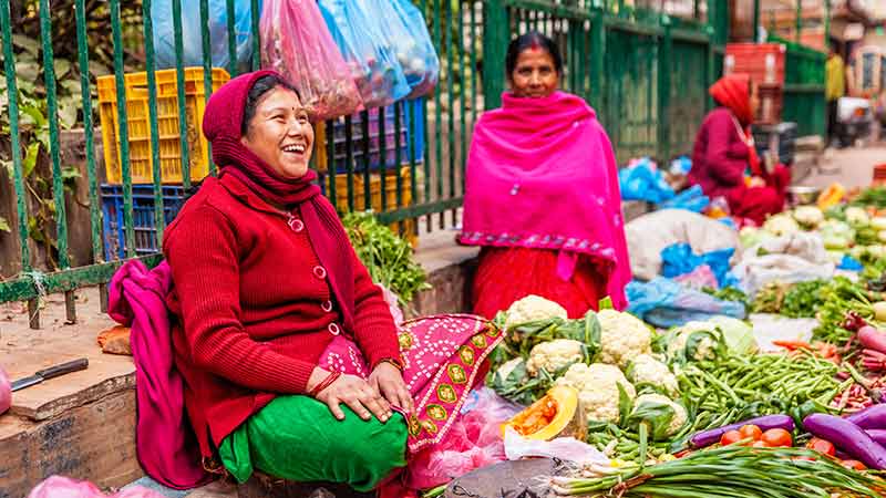 Women selling vegetables