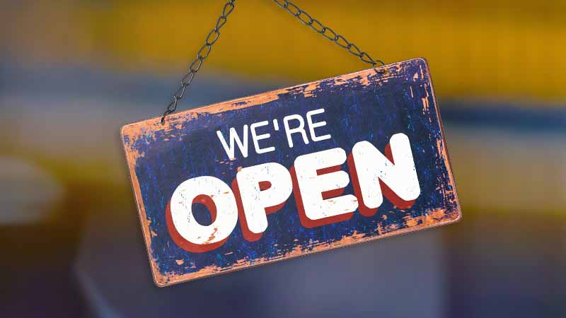 We're Open