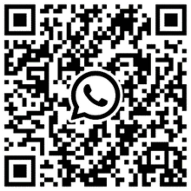 QR code to contact support service via WhatsApp